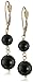 Amazon Collection 14k Yellow Gold Black Onyx Drop Earrings