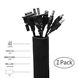 Cable Management Sleeve,Wuudi 1 Pack 22.5