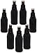 Neoprene Bottle Sleeves | Pack of 7 Black Plain Beer Bottle Cooler Covers Fit 12 oz Bottles by Impirilux (7, Black)