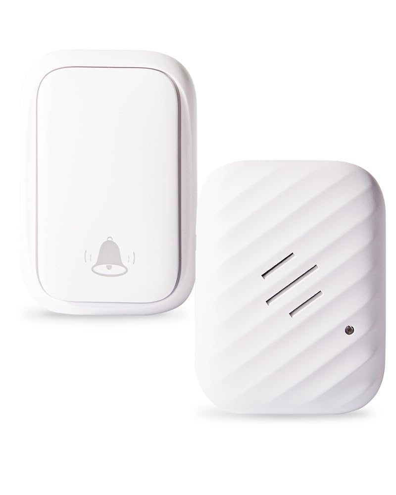 Photo 1 of KIMROG Battery-Free Wireless Doorbell,No Batteries Needed,Easy Installation,600 FT Range, 38 Chimes, Adjustable Volume,Waterproof for Classroom,Home,Office,Villa (White)