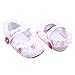 DZT1968® Baby Girl Soft Sole White Floral Floor Socks Shoes Boots Prewalker (0-18 Months)