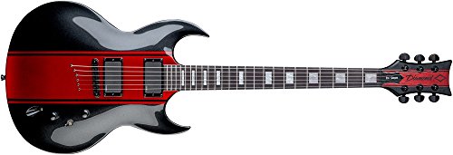 DBZ RENEM14-BKRS Renegade EM Electric Guitar Black with Red Stripes