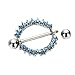 Maggie 1 Pair Chic Surgical Steel Crystal Sunflower Nipple Bar Ring Shield Barbell Body Jewelry