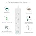 LINGANZH Smart Power Strip Surge Protector WIFI Extension Socket, Compatible with Amazon Alexa and Google Home, Smartphone App Control Appliances, Individual Control, Timing Schedule, No Hub Required