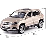 LBYMYB Model Car Volkswagen Tiguan Model 1:32 Simulation Simulation Die-Casting Alloy Model Children's Gift 15x7x5.5cm (Color : Champagne)