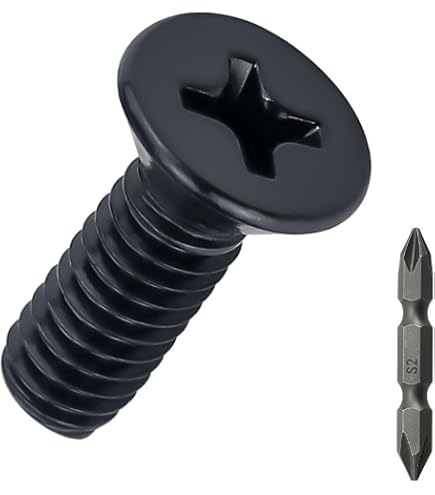6-32 X 1/4" Phillips Flat Head Machine Screws - Black Oxide, Fully Threaded, Pack Of 100 - View #2