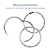 20 PCS Binder Rings, AK1980 1 Inch Loose Leaf Book Rings, Nickel Plated Steel Binder Rings, Keychain Key Rings, Metal Book Rings, Silver for Office, School, Home