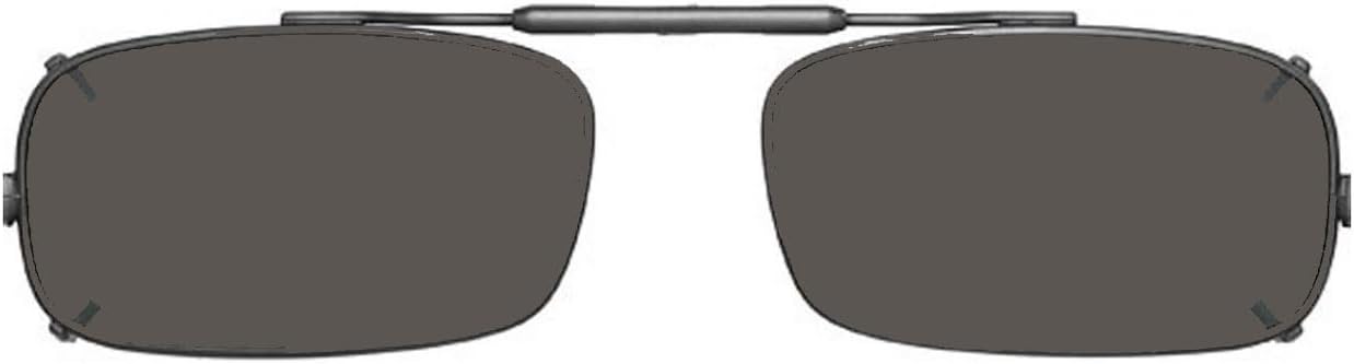 Visionaries Polarized Clip on Sunglasses - True Rec - Black Frame - 50 X 28 Eye