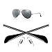 Replacement Temple Tips for Ray-Ban Aviator RB3025 3026 Sunglasses Repair Kits,Bonus Sunglasses Cloth (Black)
