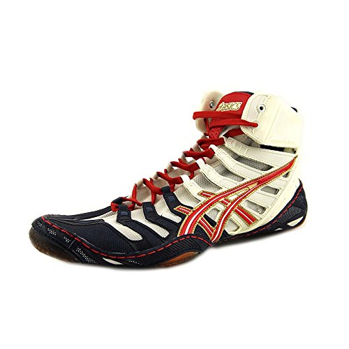 ASICS Men's Omniflex Pursuit Wrestling Shoe,Navy/White/Red,14 M US