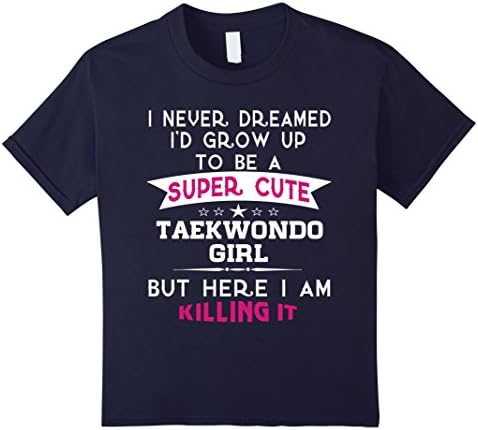 Kids Taekwondo Girl T-shirt 8 Navy