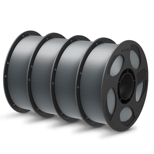 ANYCUBIC PLA+ Filament 1.75mm, PLA Plus, Hohe Zähigkeit, 4KG Textur Grau