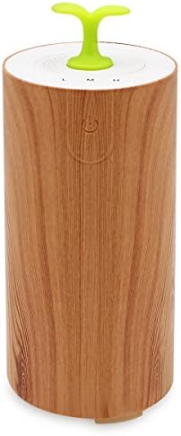 MMlove Waterless Aromatherapy Essential Oil Nebulizer Wood Grain -Air Humidifier Atomizer Diffuser with Automatic Shut-Off for Home/Car /Office Safety (Brown)