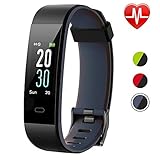 Lintelek Fitness Tracker Color Screen Heart Rate Sleep Monitor Pedometer, Waterproof Activity Tracker Fitness Alarm Watch 14 Sports Modes Men Women Kids