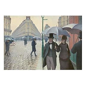Paris Street Rainy Day by Gustave Caillebotte - French Impressionist - Peel and Stick Large Wall Mural, Removable Wallpaper, Home Decor - 66x96 inches