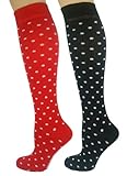 Mysocks Unisex Knee High Long Socks Polka Dot Design