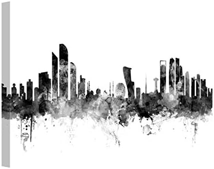 Easy Art Prints Michael Tompsett's 'Abu Dhabi Skyline' Premium Canvas Art 18 x 12