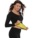 SEXYWG Womens Neoprene Long T-Shirt Sweat Sauna Hot Body Shaper For Weight Loss