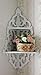 White Pastoral Hollow Wall Hanging Corner Shelf/Lattice Racks