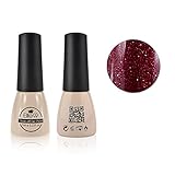 Qimisi Soak-Off UV LED Gel Polish Nail Art New Bling Colours Manicure Lacquer 7ml Pearl Maroon