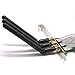 Sienoc Mini PCI-E to PCI-E Wireless Adapter w/ 3 Antenna WiFi for win 7 mac os linux OS Color Green with Black