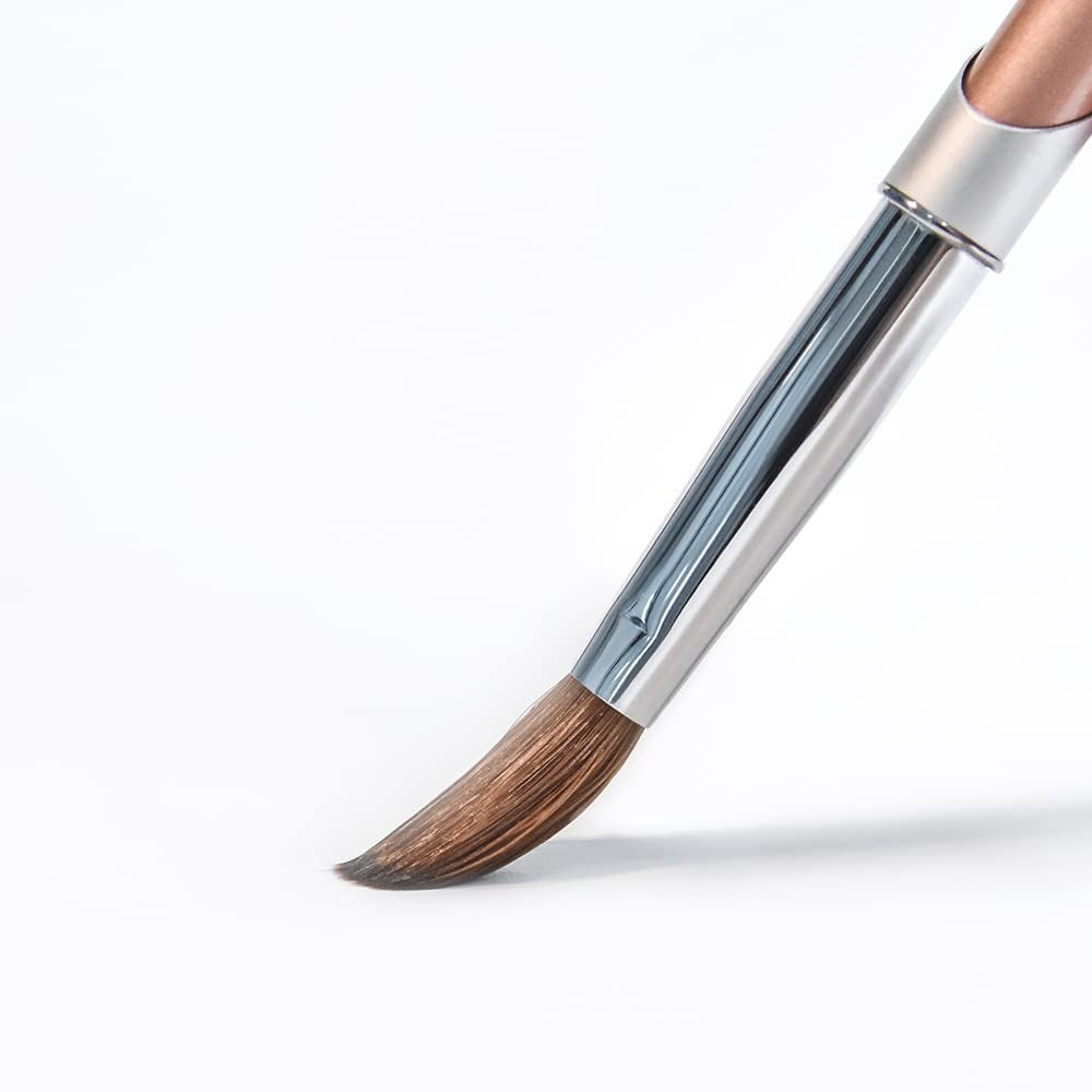 KADS 100% Kolinsky Sable Acrylic Brush Nail Brush for Acrylic Application Round Head Crimped Nail Art Brush Manicure Tool (8#)