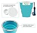 Set of 2 Large Size 100% Food-grade Silicone Collapsible Cups, Colorful Retractable Water Cups, Compact Cups with Wrist Strap, Concealed Compartment, Cups for Travel Home Work