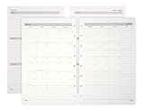 TUL Custom Note-Taking System Discbound Weekly/Monthly Refill Pages, Junior Size, 5.5