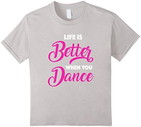 unisex-child Dance Workout Shirt Life is Better When You Dance 10 Silver