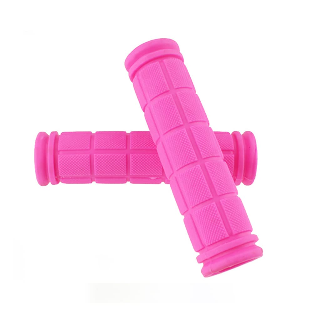 CAM2 Bicycle Handlebars, 1 Pair of Soft Rubber Non-Slip Handlebars, Bicycle Handlebars, Mountain Bike/Road Bike(Pink)