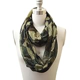 HUE21 Camouflage Infinity Scarf Green and Lime Color