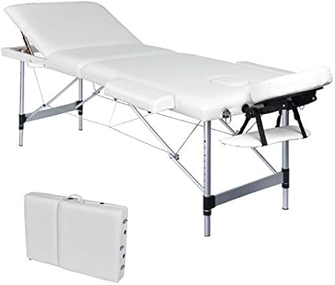 Wellhome Portable 3 Section Aluminium Massage Table Lightweight
