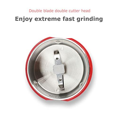 ZQH Elektrische Kaffeemühle, Elektrische Mühle Gewürzschleifer Mit Edelstahlklinge Kraftvolle Mühle Für Kaffeebohnen… – Bild 4