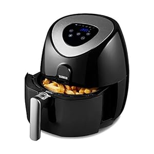 Tower Vortx T17024 Digital Air Fryer Oven with Rapid Air Circulation and 60 Min Timer, 4.3 Litre, Black