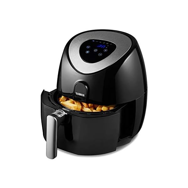 Tower-T17024-Digital-Air-Fryer-Oven-with-Rapid-Air-Circulation-and-60-Min-Timer-43-Litre-Black Tower Vortx T17024 Digital Air Fryer Oven with Rapid Air Circulation and 60 Min Timer, 4.3 Litre, Black