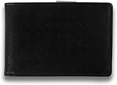 Orchill 11217004 Men's Money Clip Black &amp; Red Leather Wallet