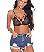 Buitifo Women Lace Bra Sexy Bralette Strappy Soft Bustier Lingerie (M, Black 3)