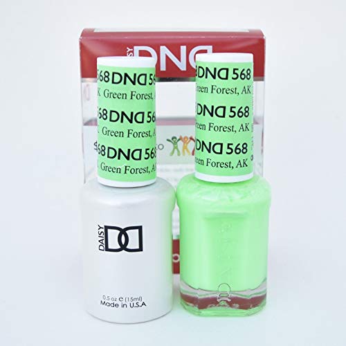 DND Gel & Matching Polish Set (568 - Green Forest, AK) + Buy 5 any color get FREE 1 WonderGel Top Coat