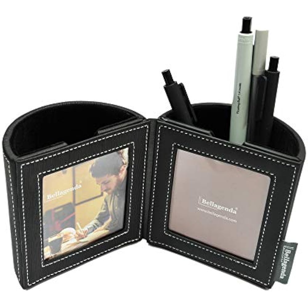 Desk Organizer Picture Frame Pen Pencil Holder With Photo ...