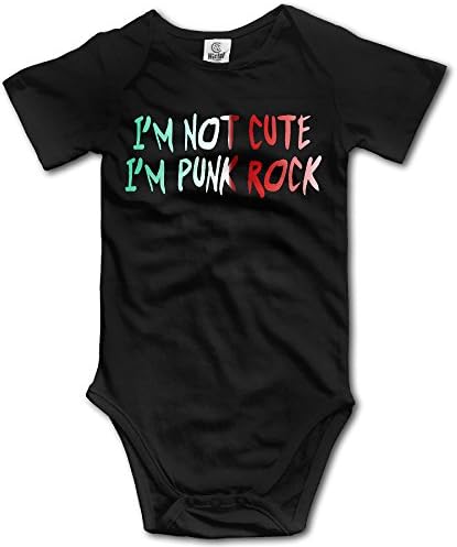 Iâ€m Not Cute Iâ€m Punk Rock Baby Unisex Baby Onesie Treasures Printing Short Sleeve Baby's Coveralls