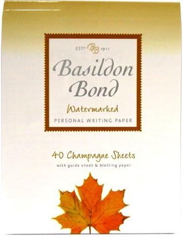 Basildon Bond Small Champagne Writing Pad - 40 Sheets – 178mm x 137mm