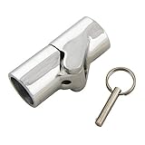 UP100 Marine Stainless Steel 1 inch Boat Rail Fittings Folding Swivel Tube Pipe Connector