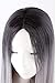 Superwigy® Long Straight Hair Two Tone Black and Grey Ombre Wig Heat Resistant Fiber Synthetic Wigs