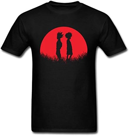 Hunter x Hunter Gon x Killua Top Sky 1 Summer Fashion Black Men's T-Shirt Large