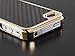 Carbon Fiber Style Chrome Side Case Cover for Apple iPhone 4S 4 4G Golden