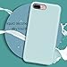 MILPROX Silicone Case, Pretty Series Liquid Silicone Gel Rubber, Shockproof Case with Microfiber Cloth Lining Cushion Compatible with iPhone 7 Plus/8 Plus - Mint