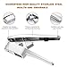 Garlic Press, 2 in 1 Garlic Mince and Garlic Slice with Garlic Cleaner Brush and Silicone Tube Peeler Set- Aluminum Alloy Garlic Crusher and Slicer- Durable and Easy to Clean