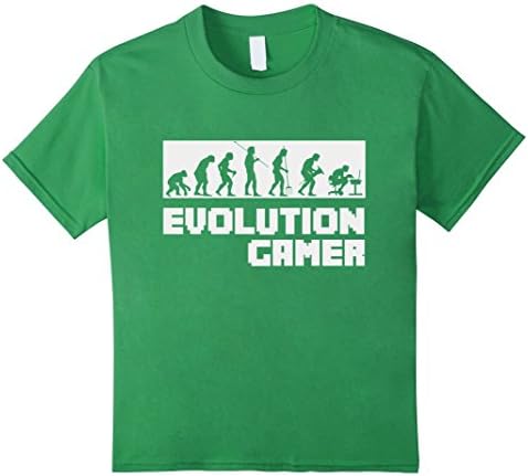 Kids Evolution Of A Gamer PC Geek t shirt 12 Grass