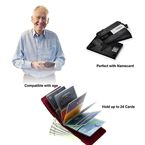 Napal Swiss Top Genuine Leather Amazing RFID Security Credit Card Case Holder Magic Slim Back Pocket Wallet for Men or Women