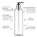MoYo Natural Labs 8 oz Pump Dispenser, Empty Soap and Lotion Bottles with Locking Cap, BPA Free PET Plastic Containers for Essential Oils/Liquids (2 Pack, Clear)